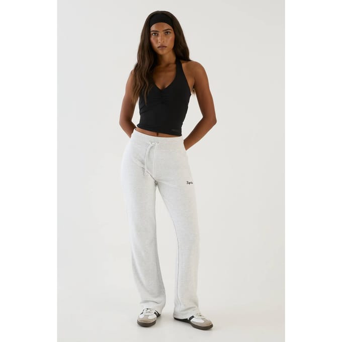 Dames Dsgn Studio Loopback Lage Flared Joggingbroek | Ash Grey | Maat: Medium