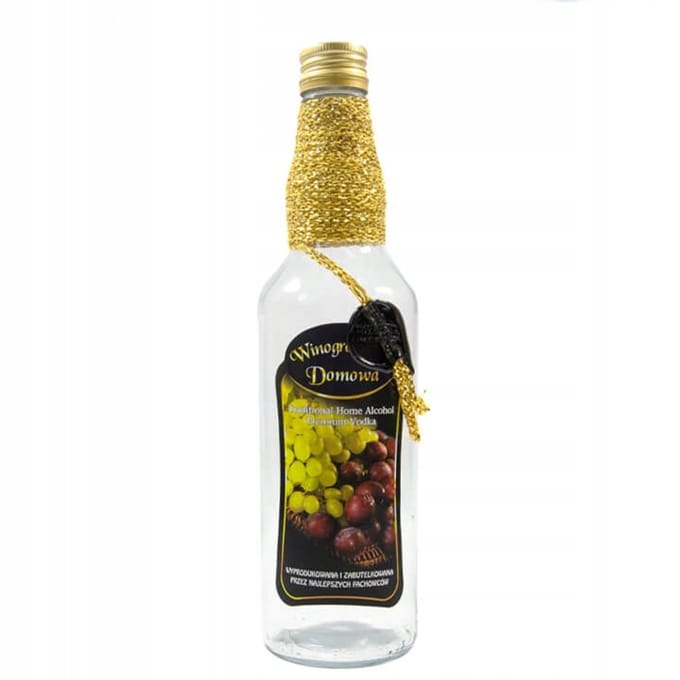Bimberek - Decoratieve Fles - 500ml - Sierlijke Dop - Glas