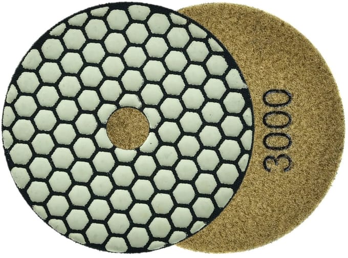 GEKO Diamant polijstpad - 100mm - Droog gebruik - Klittenband bevestiging