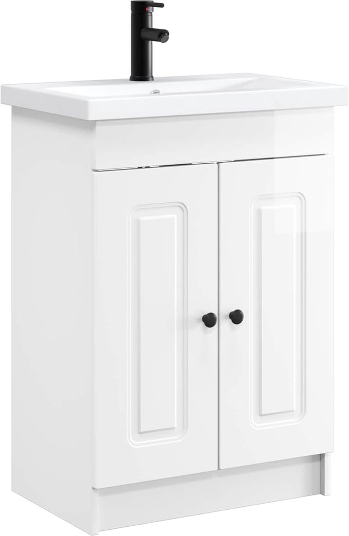 vidaXL - Badkamermeubel - Set - Hoogglans - Wit - 78,5 - x - 37,5 - x - 81 - cm