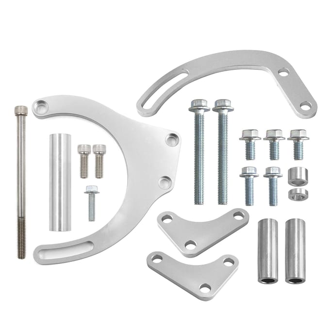 BBC Dynamo Stuurbekrachtigingspomp Accessoireaandrijving Beugel Kit 551490 zilver