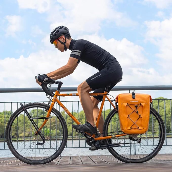 Rockbros 30140022003 waterproof bicycle bag for trunk - orange