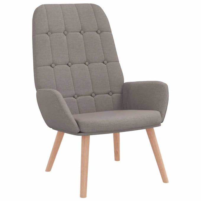 vidaXL - Relaxstoel - stof - taupe