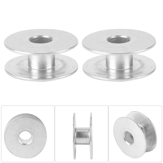 100 stuks Aluminium Spoelen Lege Spoel voor Platte Naaimachine Onderdelen white