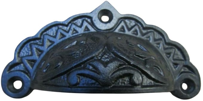 Edwardian Black Antique Cup Pull Handle