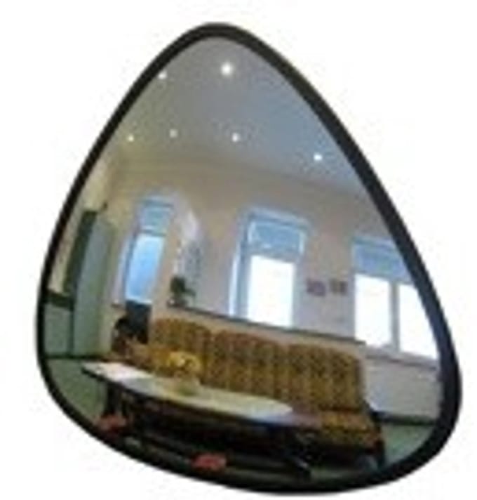 Convex Binnenspiegel 330x330x380mm driehoekig model 5 meter blikveld