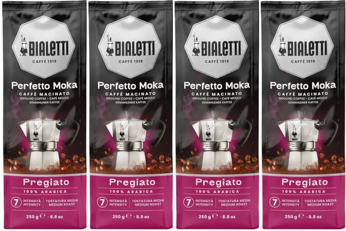Bialetti Moka Delicato gemalen koffie - 4x 250 gram