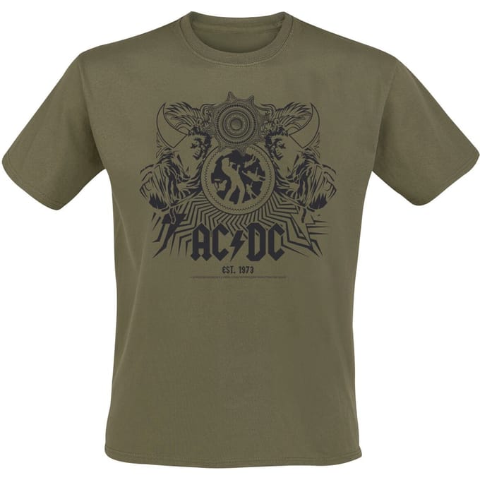 AC/DC T-shirt - Black Ice - S tot 4XL - voor Mannen - olijf