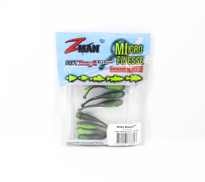 Zman Zacht kunstaas Baby BallerZ 2 Inch 8/Pack Bumblebee (6643) white