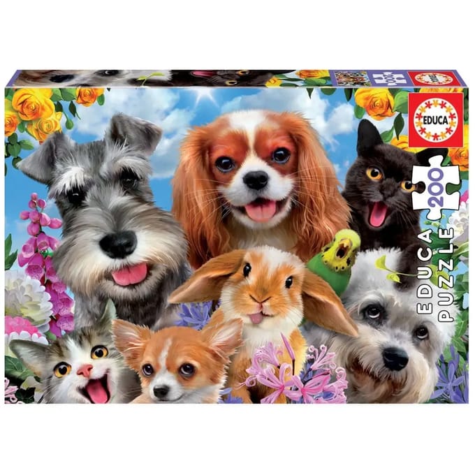 200 stukjes puzzel Educa Sefie Mascotas