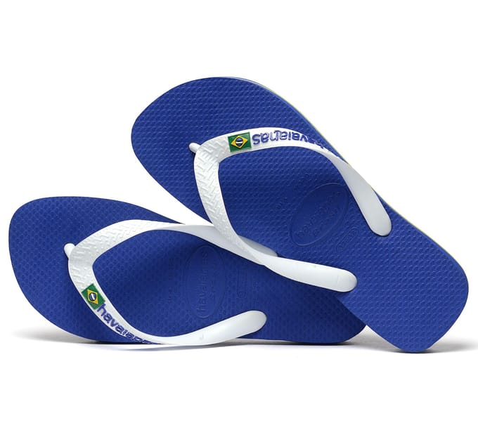 Havaianas Brasil logo Slippers - Blauw