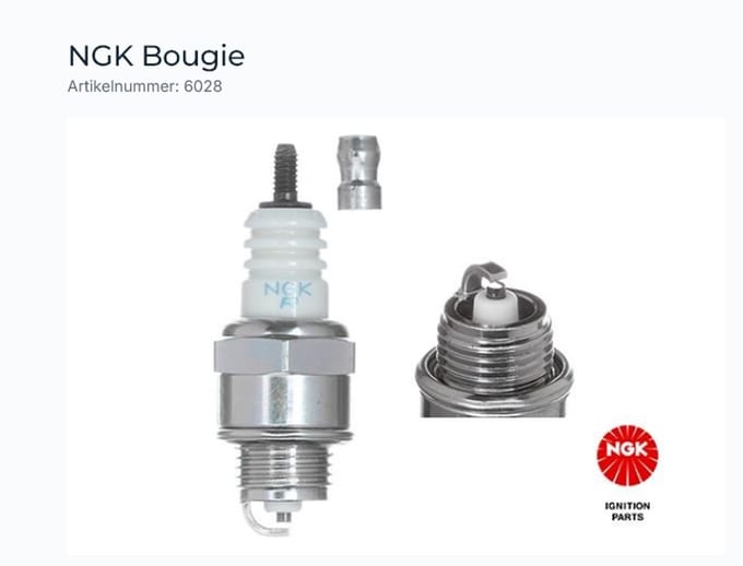 Bougie NGK BPMR4A ( 6028 ) Met afschroefbare Kop