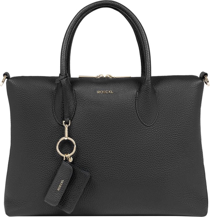 ROECKL Leren Shopper Utensil zak Dora Medium Black Zwart