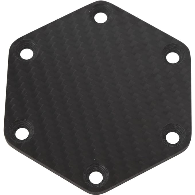 6 Gaten Stuurwiel Hoornkap Koolstofvezel Zwart Stijlvolle Look Stuurwiel Middenkap black