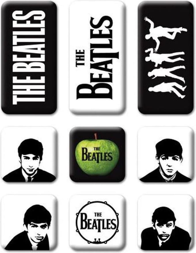 The Beatles - Classic Icons Koelkastmagneet - Set van 9 - Multicolours