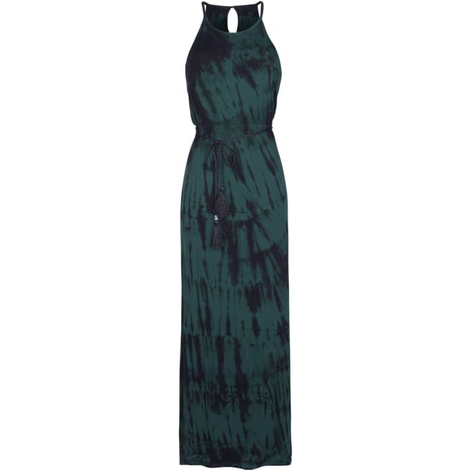 R.E.D. Rock-Engineered Design Groen-zwarte maxi jurk met batik patroon - Dames - 3XL