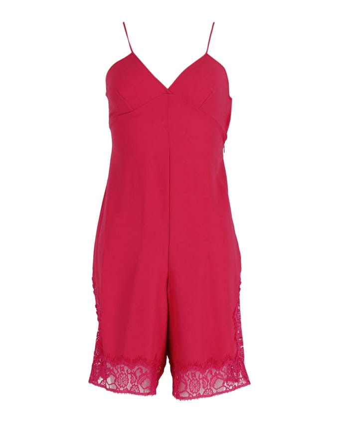 Maje Isadora Romper in roze polyester