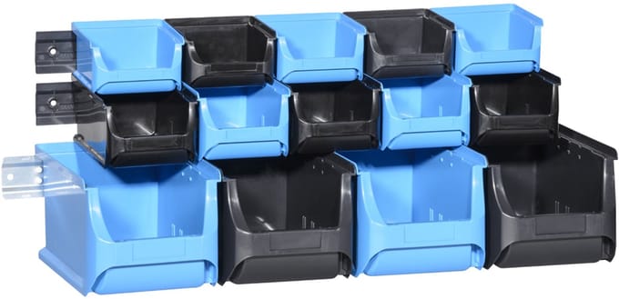 allit open opbergbakjes set ProfiPlus 1+2+3/17, blauw/zwart