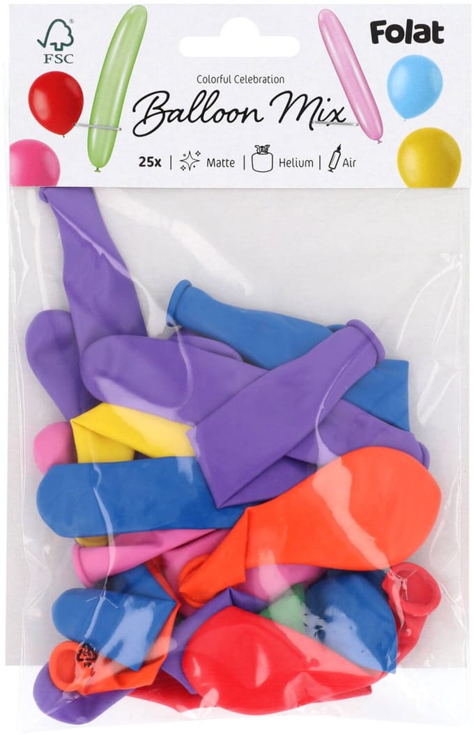 Latexballonnen - Vorm - Stripetastic - Assorti - 25 stuks