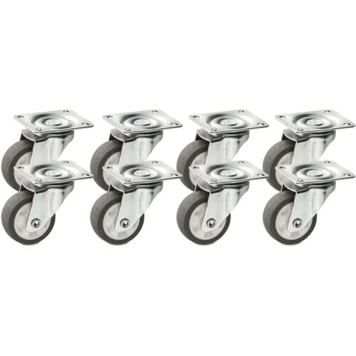 PARKSIDE Zwenkwielen / Meubelwielen / Transportwielen (Set zwenkwielen 8-delig)