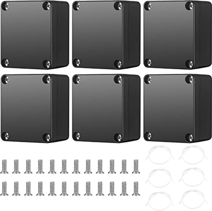 Waterdichte Aansluitdozen IP65 - Set van 6 Stuks voor Buitenmontage - Elektronische Verbindingsdozen