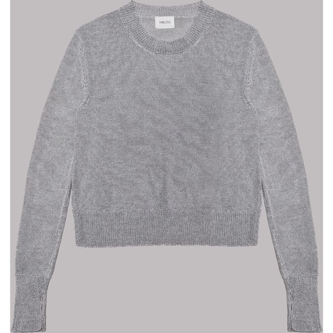 Mikuta The Silver Metallic Knitted Sweater Taglia: M | Maglioni a maglia Outlet | Donna | Grigio
