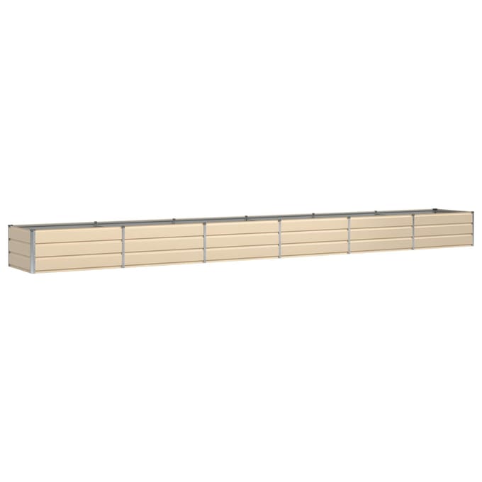 vidaXL - Plantenbak - Ivoor - 600 - x - 80 - x - 45 - cm - Staal