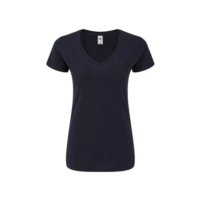 Dames-T-shirt met V-hals Fruit of the Loom Iconic 150