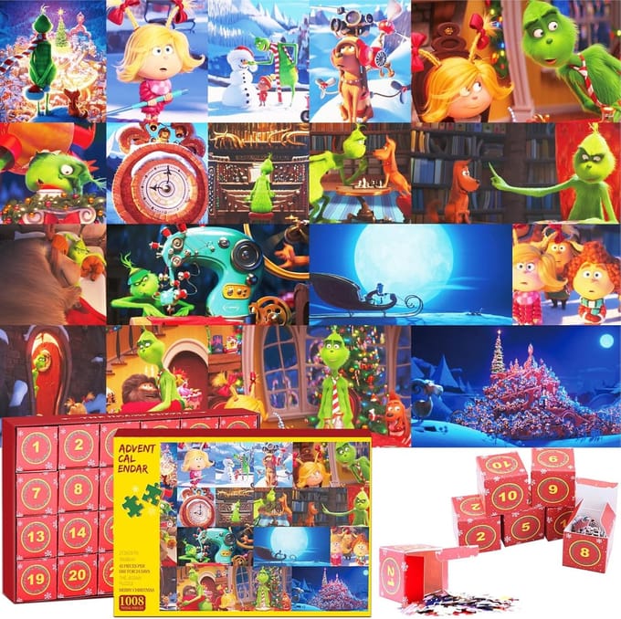 CE - Adventskalender Puzzel - 1008 stukjes - Recyclebare Taaien - Makkelijk te Monteren
