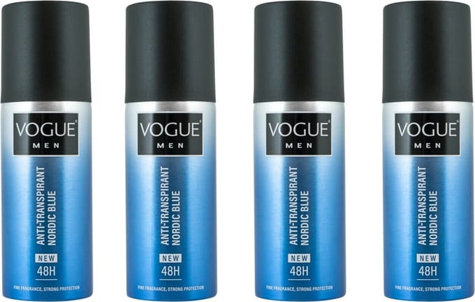 Vogue Deo Spray - Nordic Blue - 4 x 150 ml