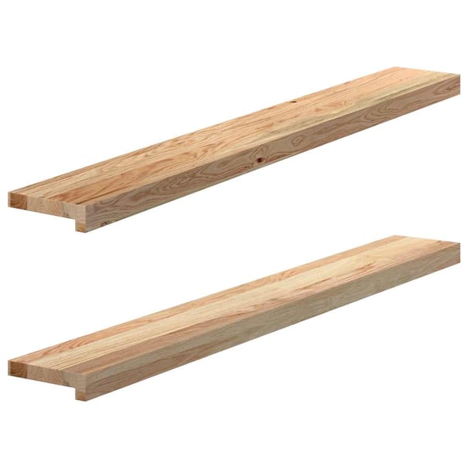 vidaXL - Vensterbanken - 2 - st - onbehandeld - 120x15x2 - cm - massief - eikenhout