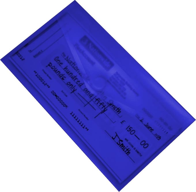 2 x pak EXXO-HFP #90526 - DL Documentenmap - Landschap model - Klitsluiting - Blauw - 20 stuks (2 pak @ 10 stuks)