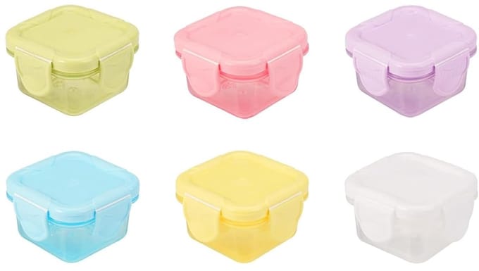 Dailygoods- Voedseldozen 6 stuks - Luchtdichte Containers - Mini Voedselcontainers - Voedselcontainer PP-materiaal - Compact Formaat - Verzegeld Ontwerp