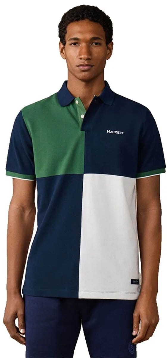 Hackett Hm5600209 Korte Mouw Poloshirt Blauw S Man