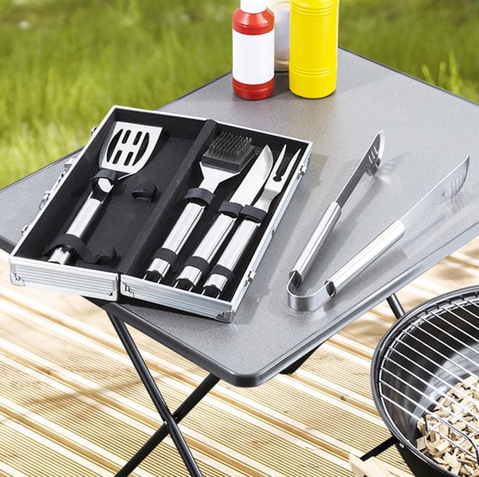 Haushalt 60066 - Grillgereedschap - 5st. - Incl Koffer - RVS