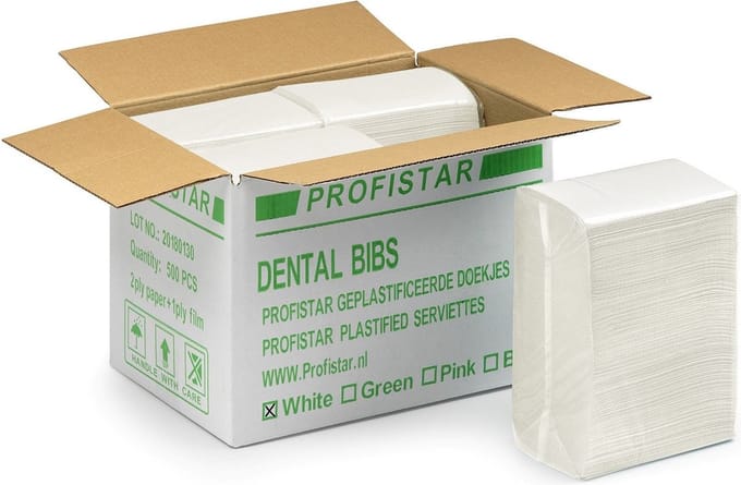 Profistar Nekdoekjes 4 x 125 stuks wit 33 x 46 cm