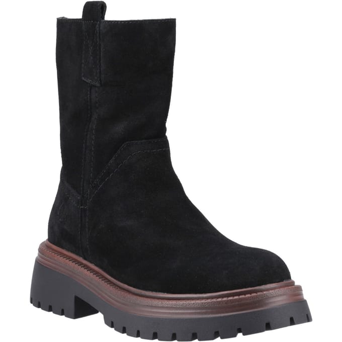 Hush Puppies Rebecca Dames Suède Zwarte Laarzen