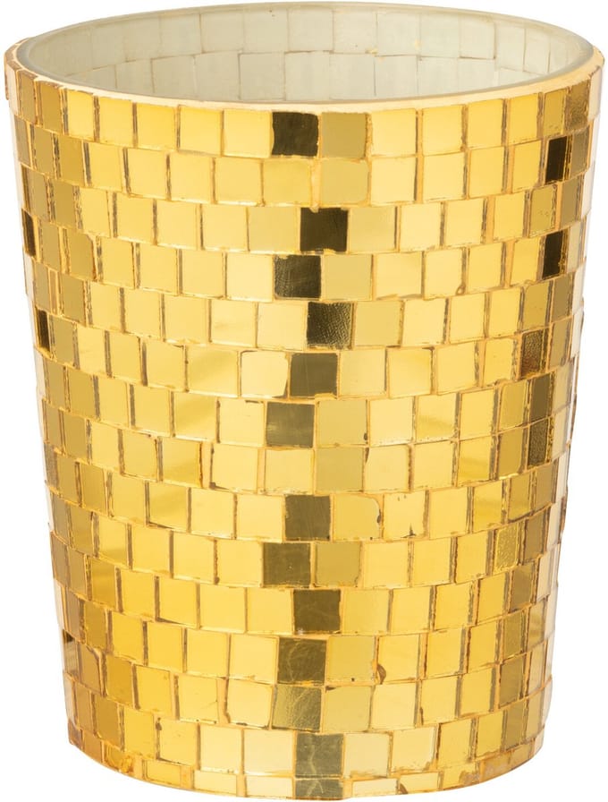 J-Line geurkaars Spiegel - glas - geel