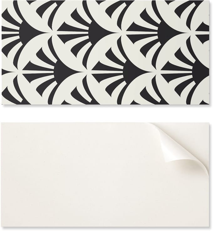 Zelfklevend vinyl wandbekleding met print, 100x50 cm, abstract bladpatroon