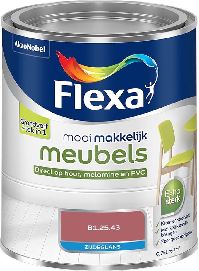 Flexa - Mooi Makkelijk Meubels Zijdeglans - B1.25.43 - Mengverf - 750 Ml