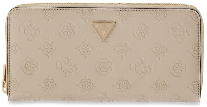 GUESS portemonnee Diana SLG Zip Around Wallet Light Taupe Logo