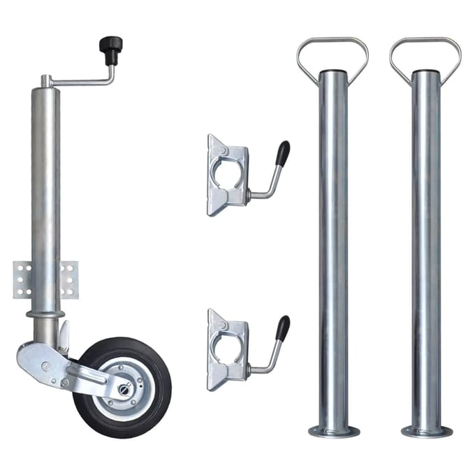 vidaXL - Neuswiel - met - 2 - staanders - en - 2 - spanklemmen - 60 - mm