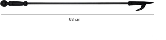 Vuurpook - pook - kachelpook - haardpook - 68cm - zwart