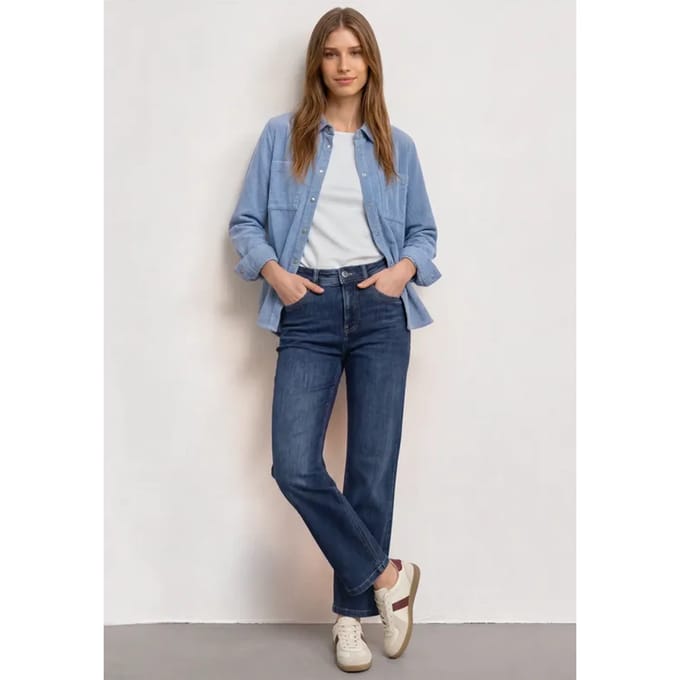 Corduroy overhemd met lange mouwen en knopen
