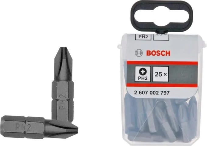 Bosch schroefbit - Philips 2 - PH2 - Lengte 25 mm - Hoge torsieweerstand - 25 stuks