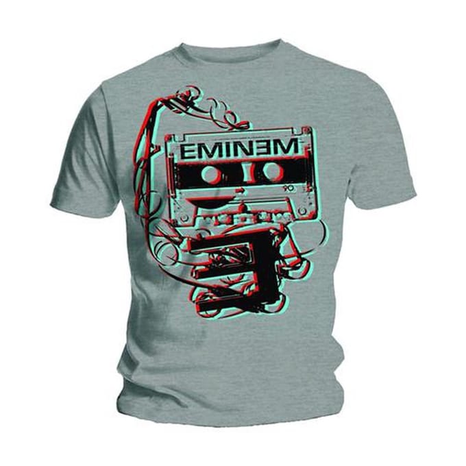 Eminem Heren Tshirt -XL- Tape Grijs