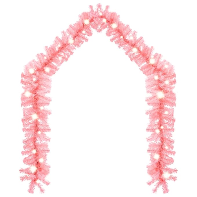 vidaXL - Kerstslinger - met - LED-lampjes - 5 - m - roze