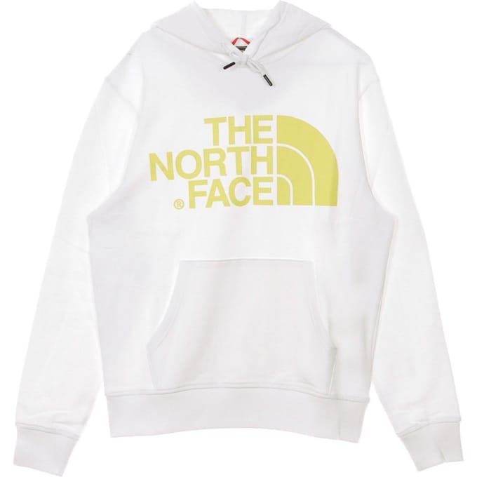 Standaard herenhoodie wit/citroen