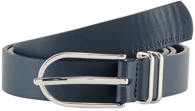 Tom Tailor - TTELIZA smalle riem met afgeronde gesp - Maat 90 - navy uni