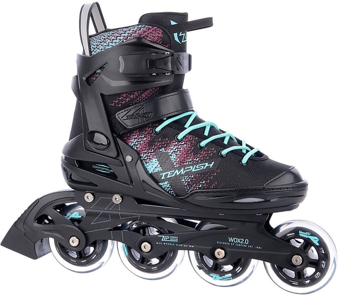 Tempish Wox 2.0 84 Skeelers - Inline Skates - Dames - Zwart/Turquoise - Maat 40